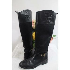 Tory Burch Simone Riding Boots Leather size 7m (bota1400